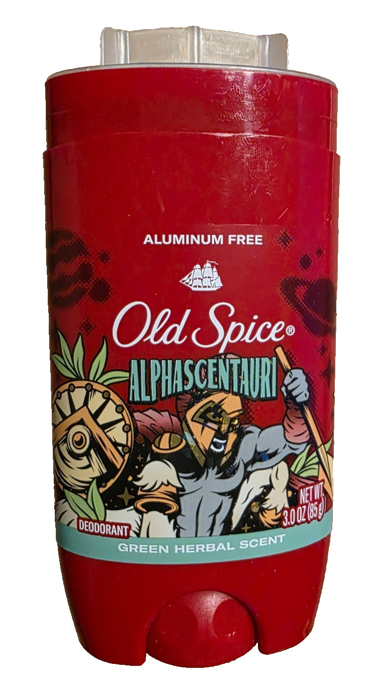 Old Spice Aluminum Free Deodorant for Men, ALPHACENTAURI 3oz (NEW) No Cap Cover