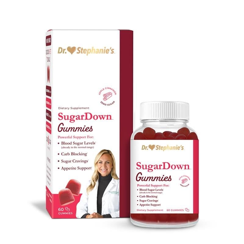 Dr. Stephanie’s SugarDown Gummies – Ceylon & Cassia Cinnamon Supplement – 0g …