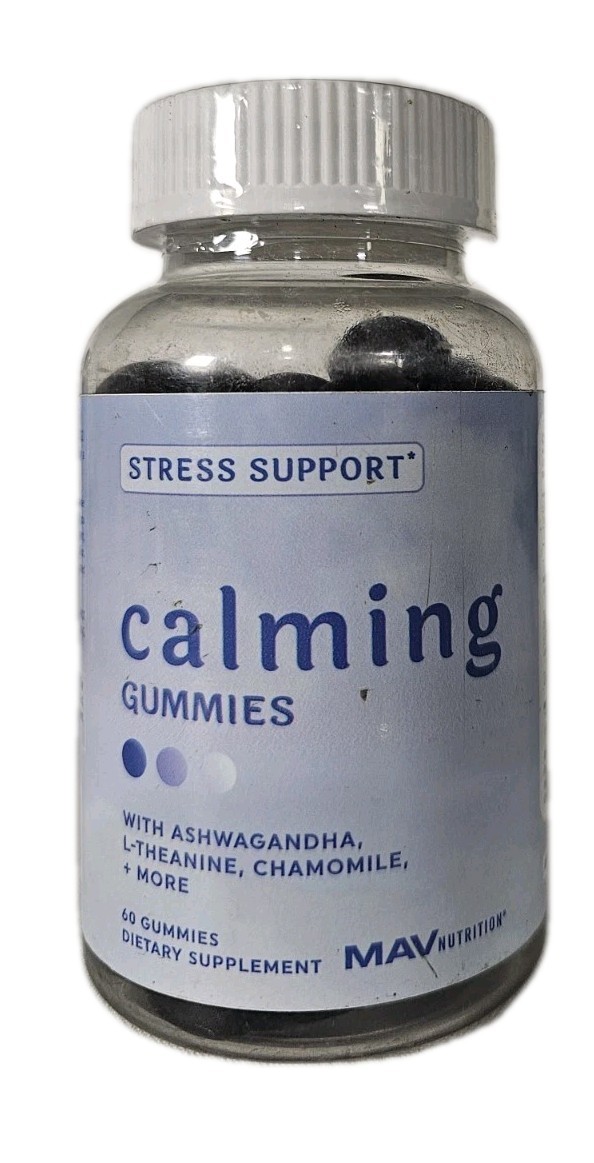 Calm Gummies for Stress Relief | L-Theanine, Ashwagandha Root, GABA | Exp:2/2027