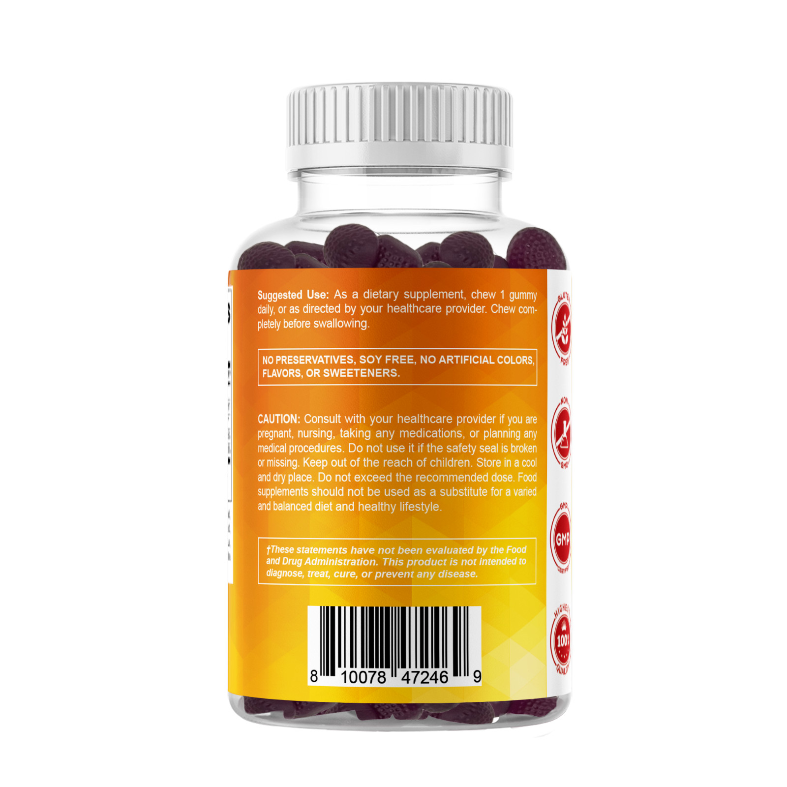 Vitamatic Sugar Free Vitamin D3 (5000 IU) – 120 Pectin Based Gummies.