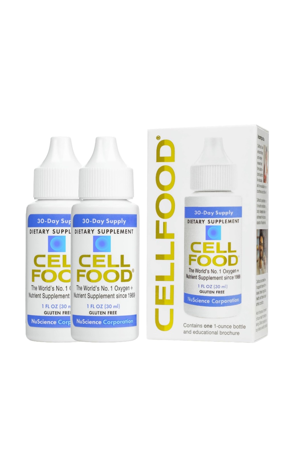 Cellfood Oxygen Boost – 1 fl oz, 2 Pack – Liquid Oxygen Supplement for Lympha…