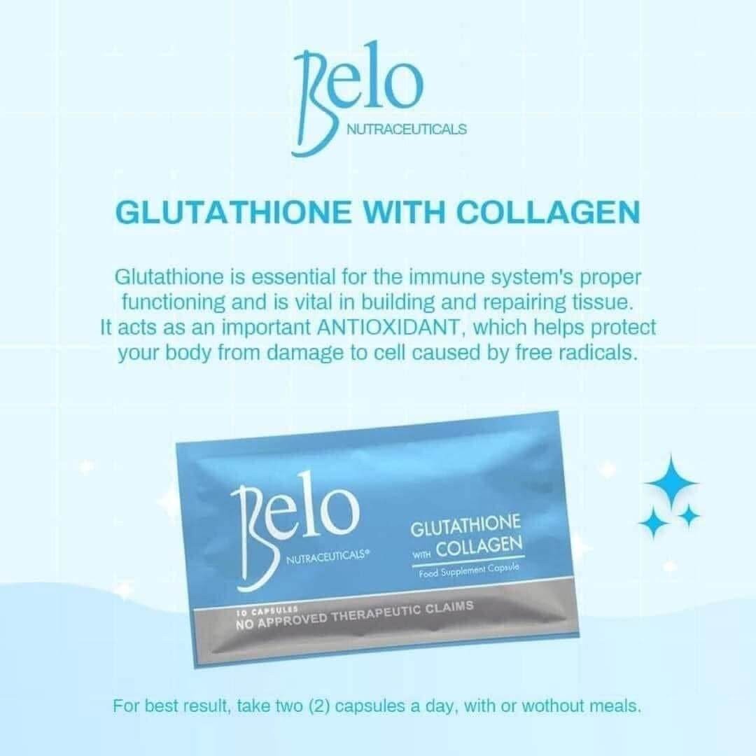 Belo Bundle – Glutathione Collagen Capsules (30 Count) + Facial Sunscreen 30ml