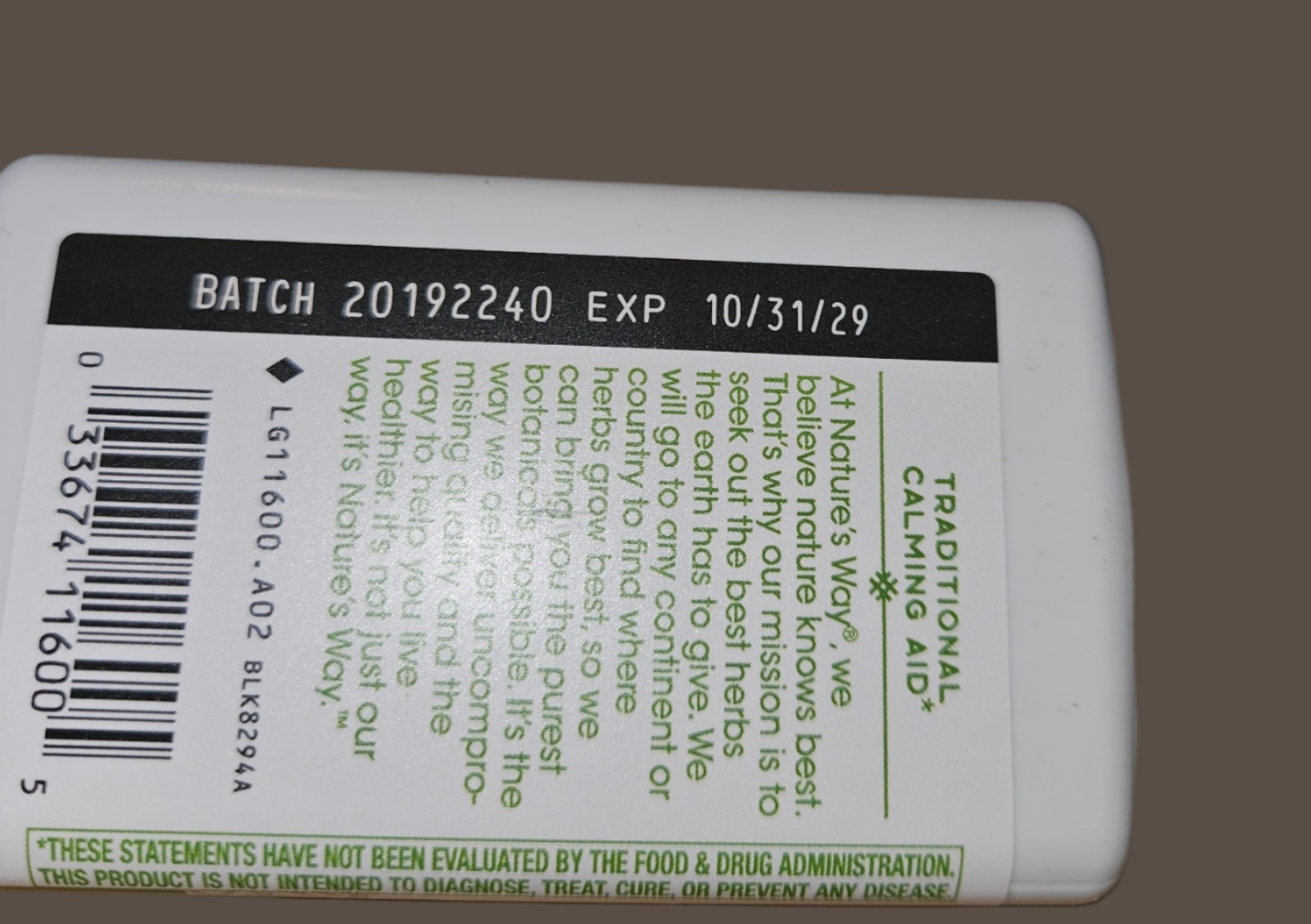 Nature’s Way Chamomile Flower Traditional Calming Aid 700 mg 100 Caps Exp 10/29
