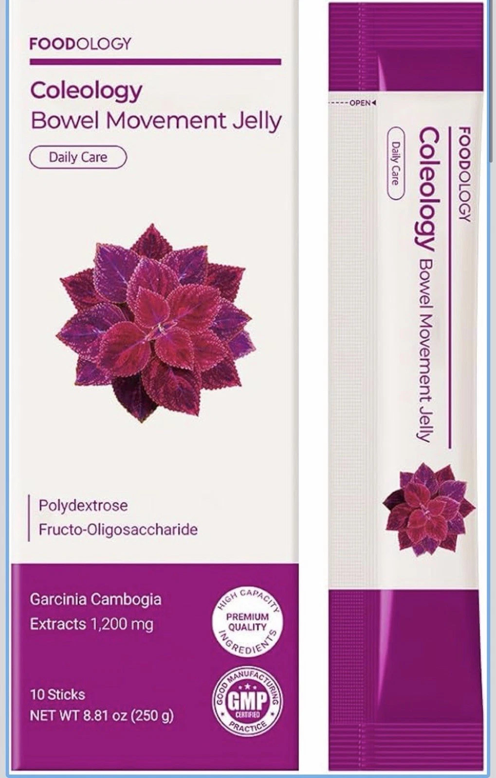 Bowel 10 Jelly Movement Sticks – Fiber + Garcinia Cambogia Coleology Foodology
