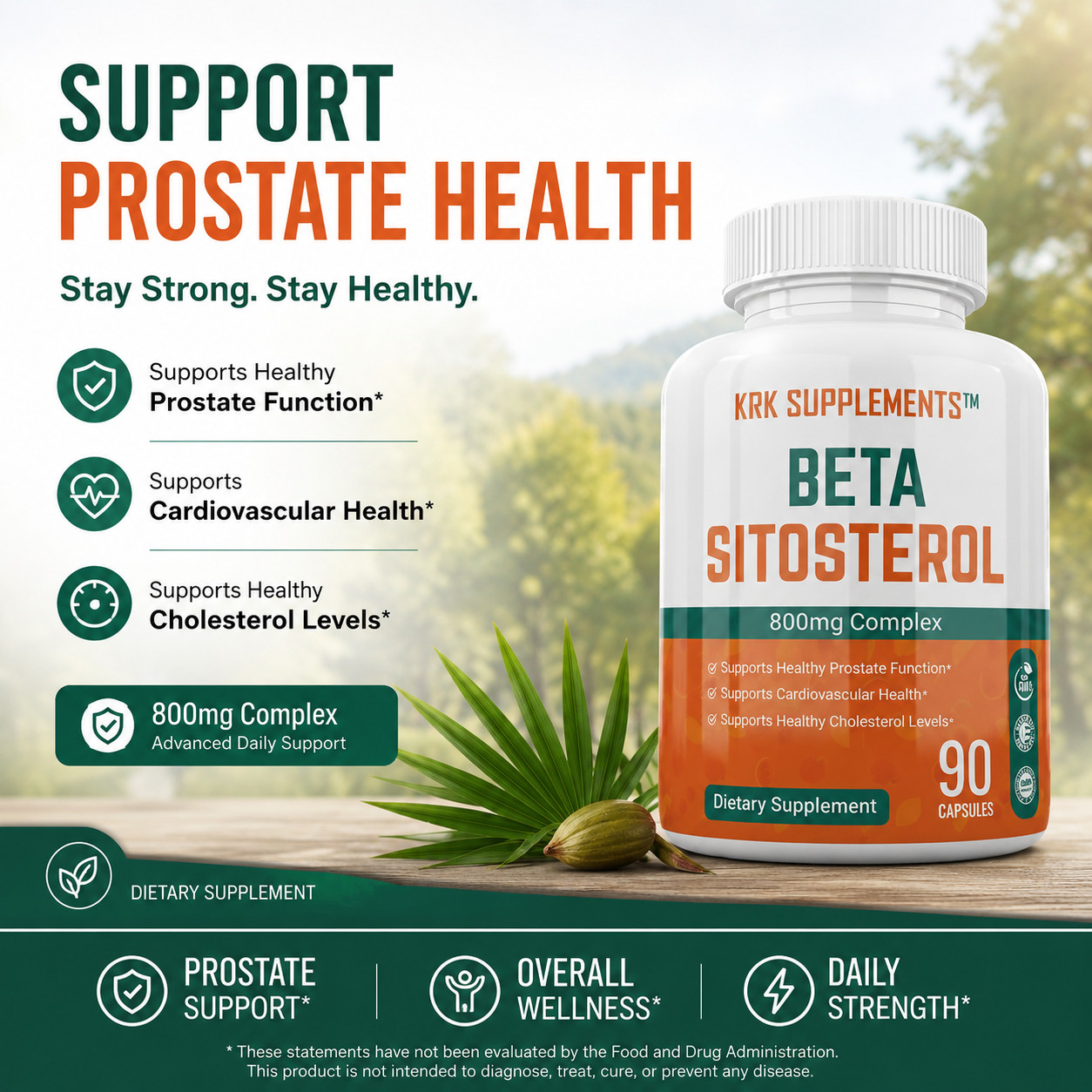 1 Beta Sitosterol Super Mega Strength for Prostate Phytosterol Plant Sterol