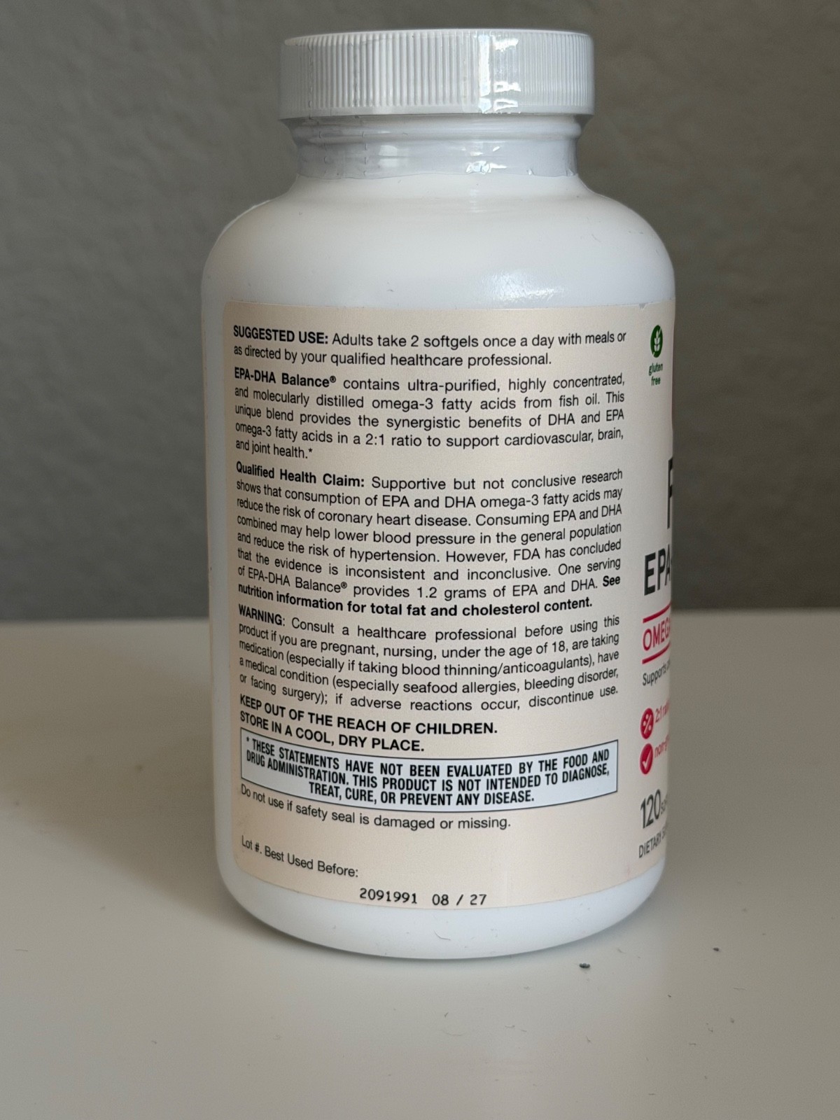 Jarrow Formulas Fish Oil EPA-DHA Balance®, 120 Softgels