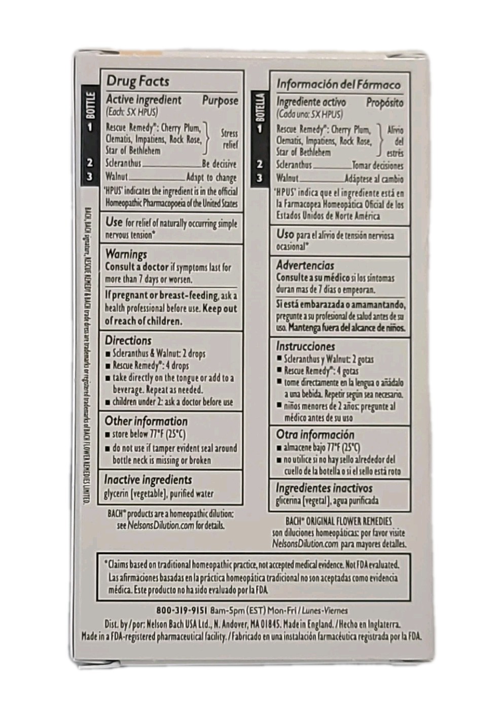 2× Bach Original Flower Remedies – READY TO GO Trio Kit – For Travel STRESS 10mL