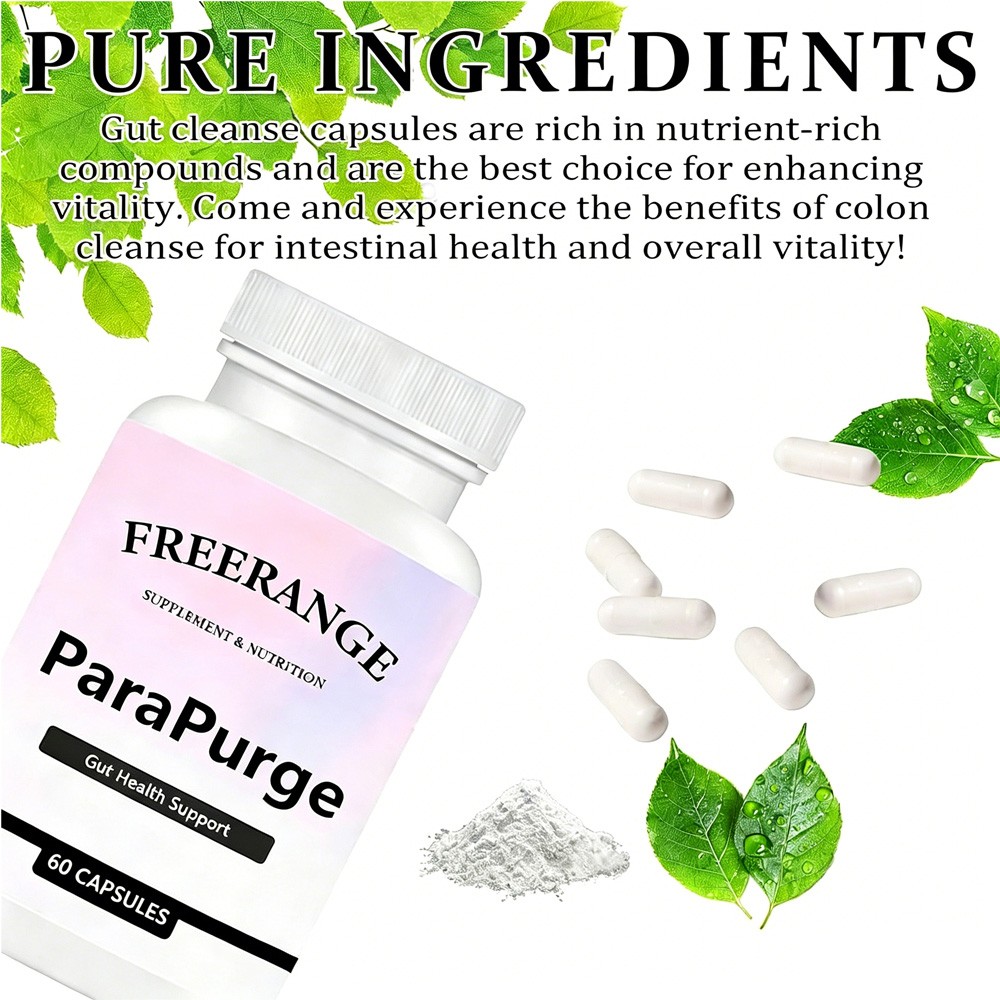 2pc FreeRange ParaPurge Parasite Cleanse Supplement, 60 Capsules, Tested Formula