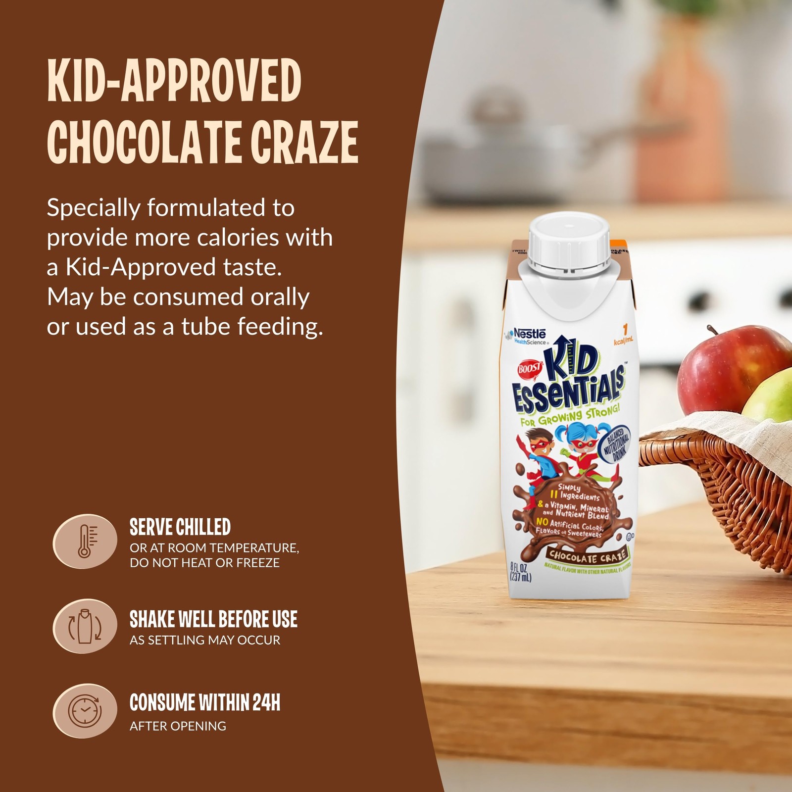 Boost Kid Essentials 1.0 Chocolate Craze 24 X 8 Fl Oz Carton 00043900913599