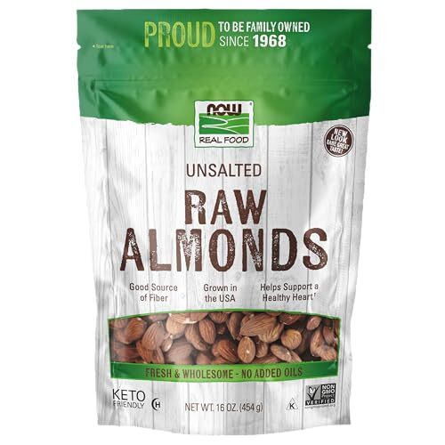 NOW FOODS Almonds Raw & Unsalted 16 oz