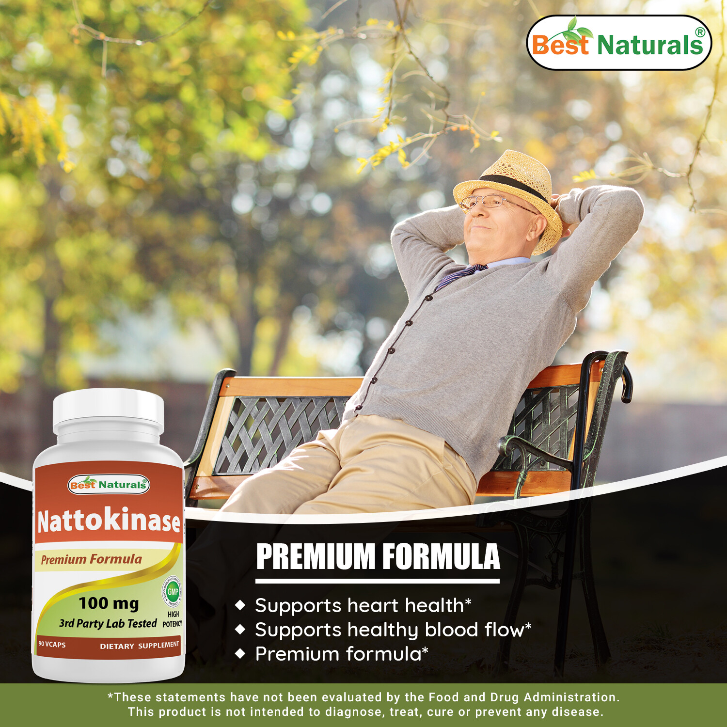 Best Naturals Nattokinase 100 mg 90 Vcaps