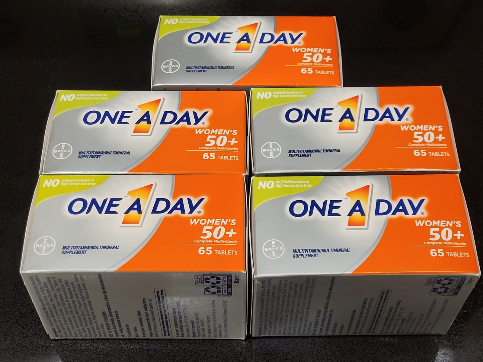 (5X) One A Day Women’s 50+ Complete Multivitamin- 65ct Each- Low Price Lot!