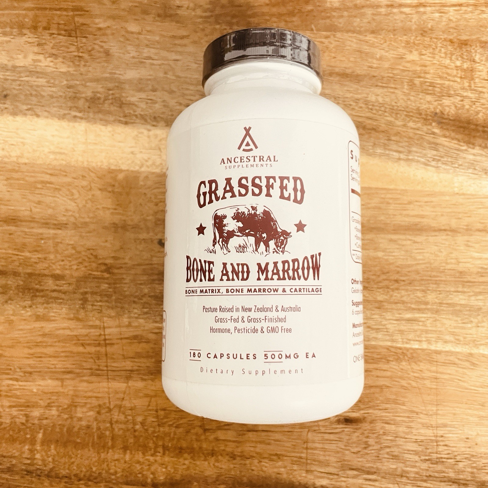 Ancestral Supplements GrassFed Bone & Marrow Supplement – 180 Capsules 09/28