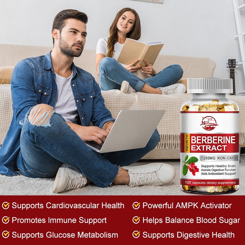240 Caps Berberine HCL 1200mg High Potency Anti-inflammatory,Blood Sugar Support