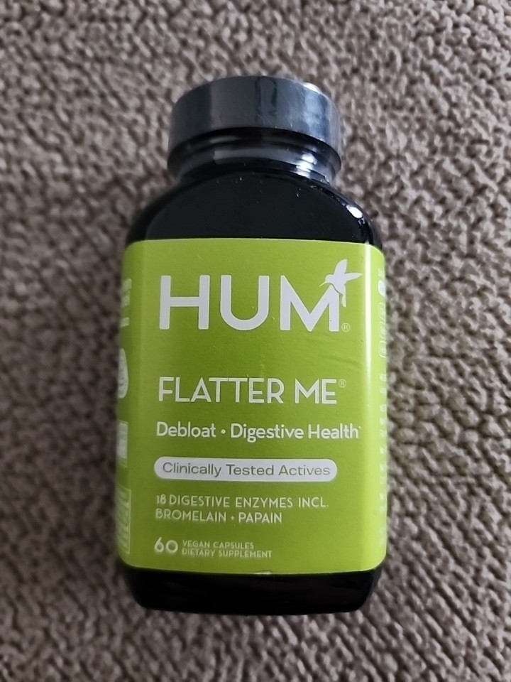 HUM FLATTER ME DEBLOAT DIGESTIVE ENZYMES – LIME GREEN – 1 BOTTLE (60 CAPSULES)