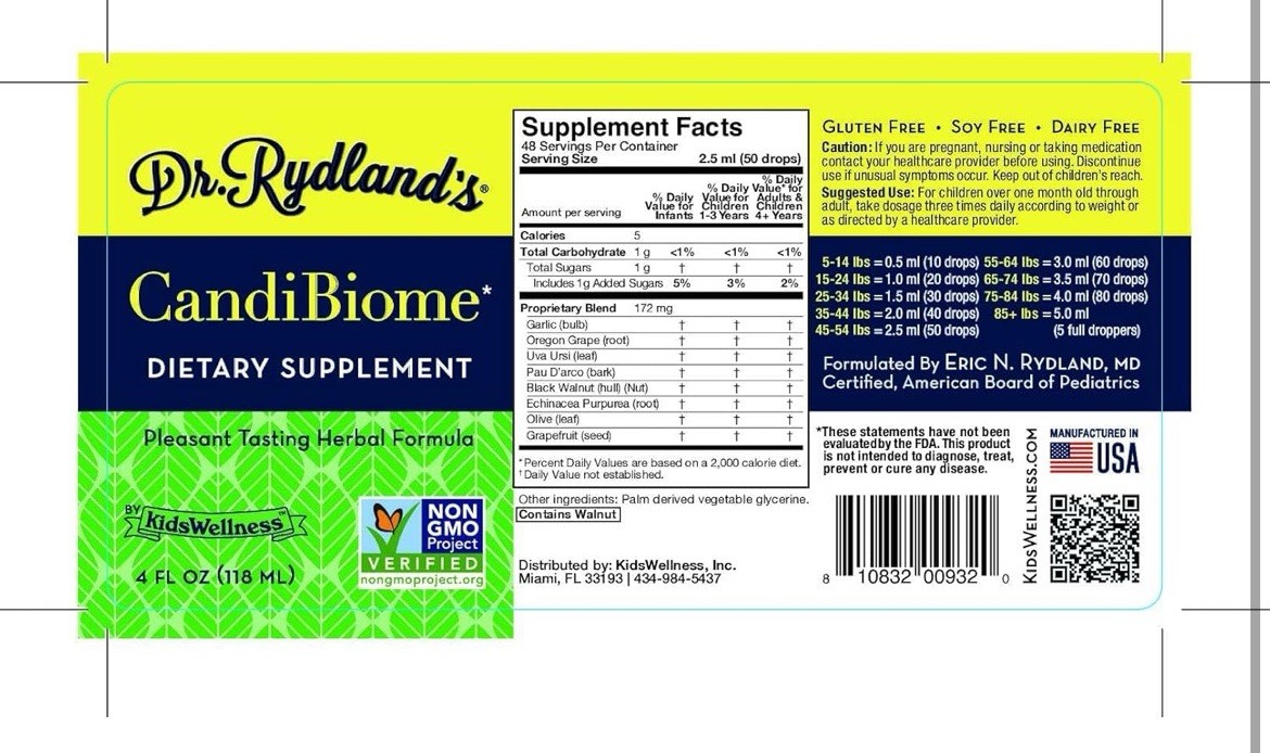 Dr. Rydland’s Herbal Supplement | Created by KidsWellness |CandiBiome Exp 09/26