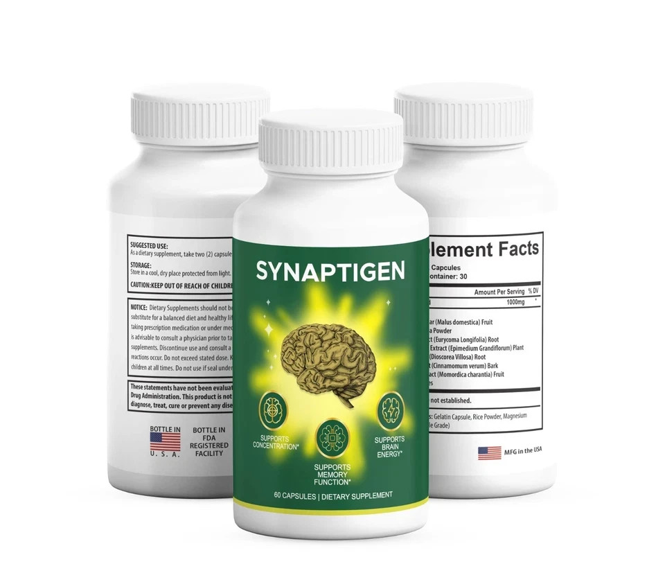 Synaptigen Capsules Brain & Cognitive Support Advanced Memory 60 Caps Pack Of 5