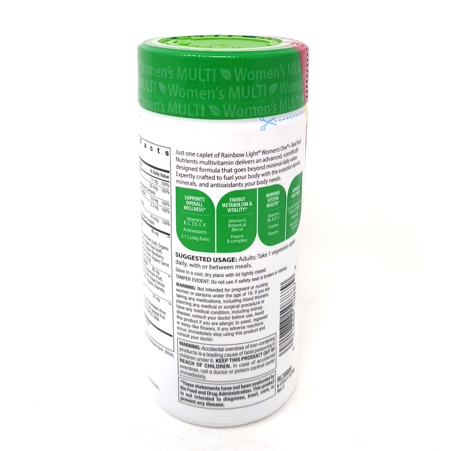 Rainbow Light Womens One Daily Multivitamin 45 Caplets EXP 7/27