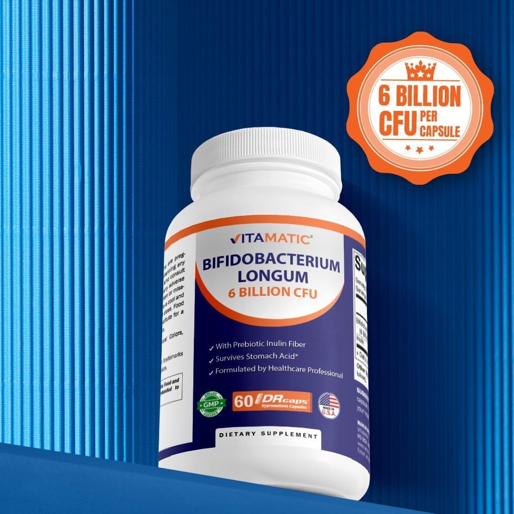 Bifidobacterium Longum Probiotic – 6 Billion CFU Capsules for Intestinal Health