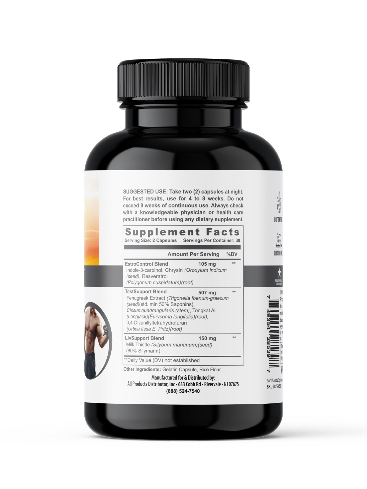 Natural PCT, Rice Flour, Maintain Muscle Restore Balance – 60 Caps, Pack of 2