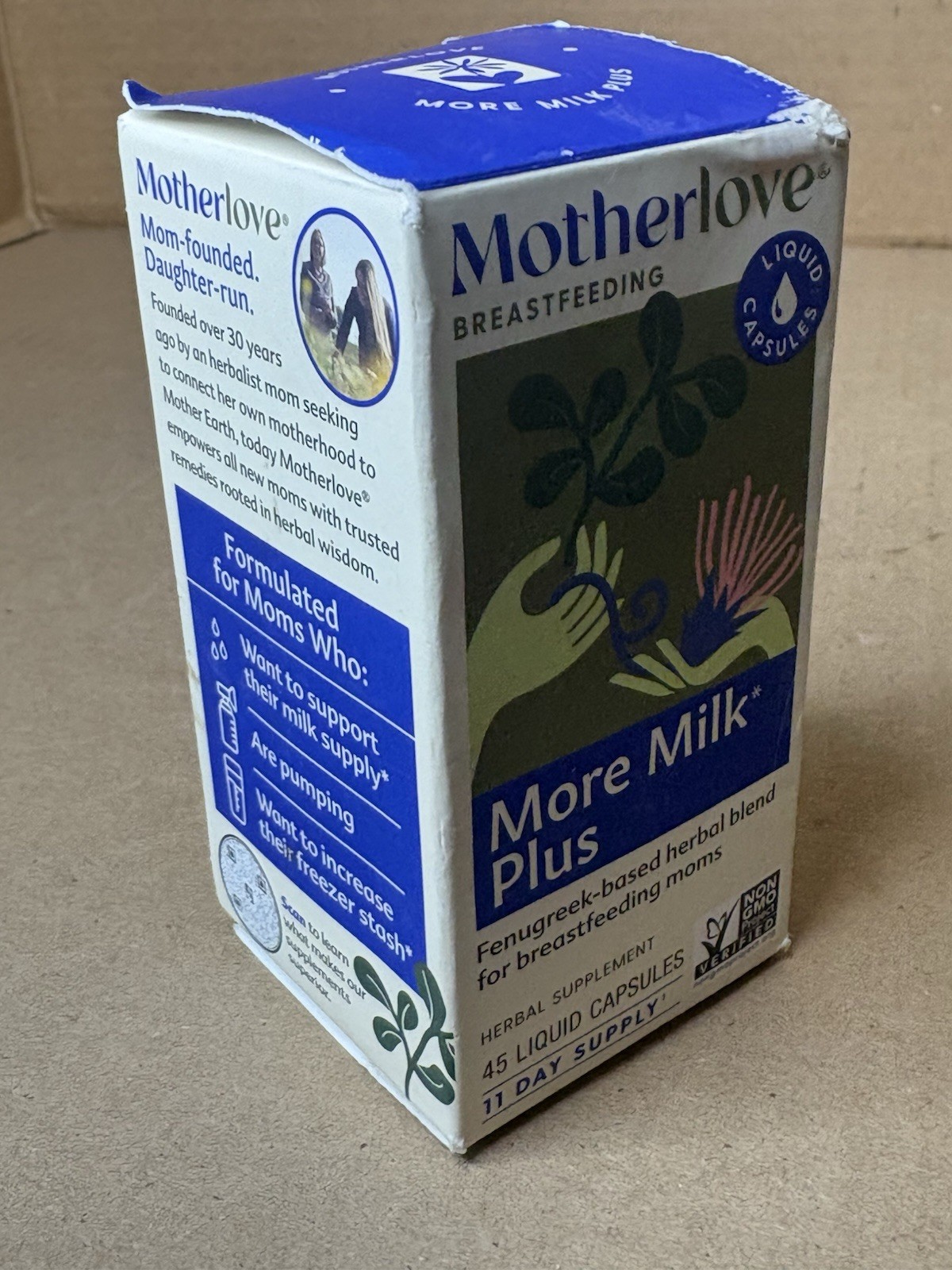 NewMotherlove More Milk Plus Supports Lactation 45 Capsules Exp 1/2029