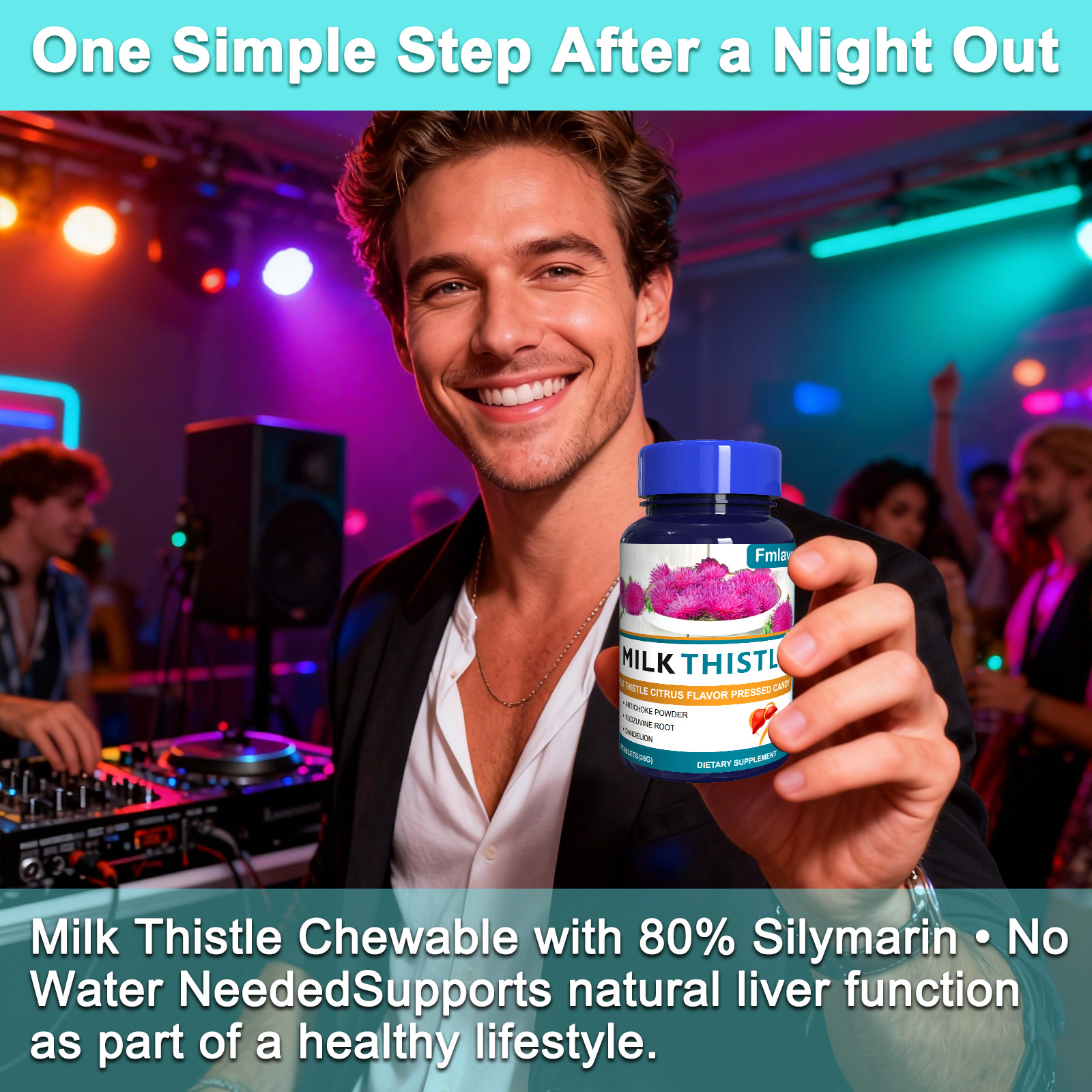 Liver Cleanse Detox Repair Formula w/Turmeric, Milk Thistle, Dandelion Artichoke