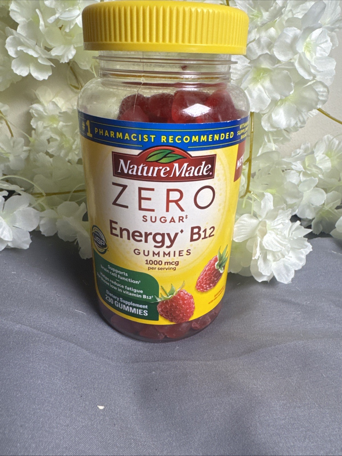 Nature Made Zero Sugar Energy B12 Gummies 230 Count Each 1000 mcg Ex 6/2026