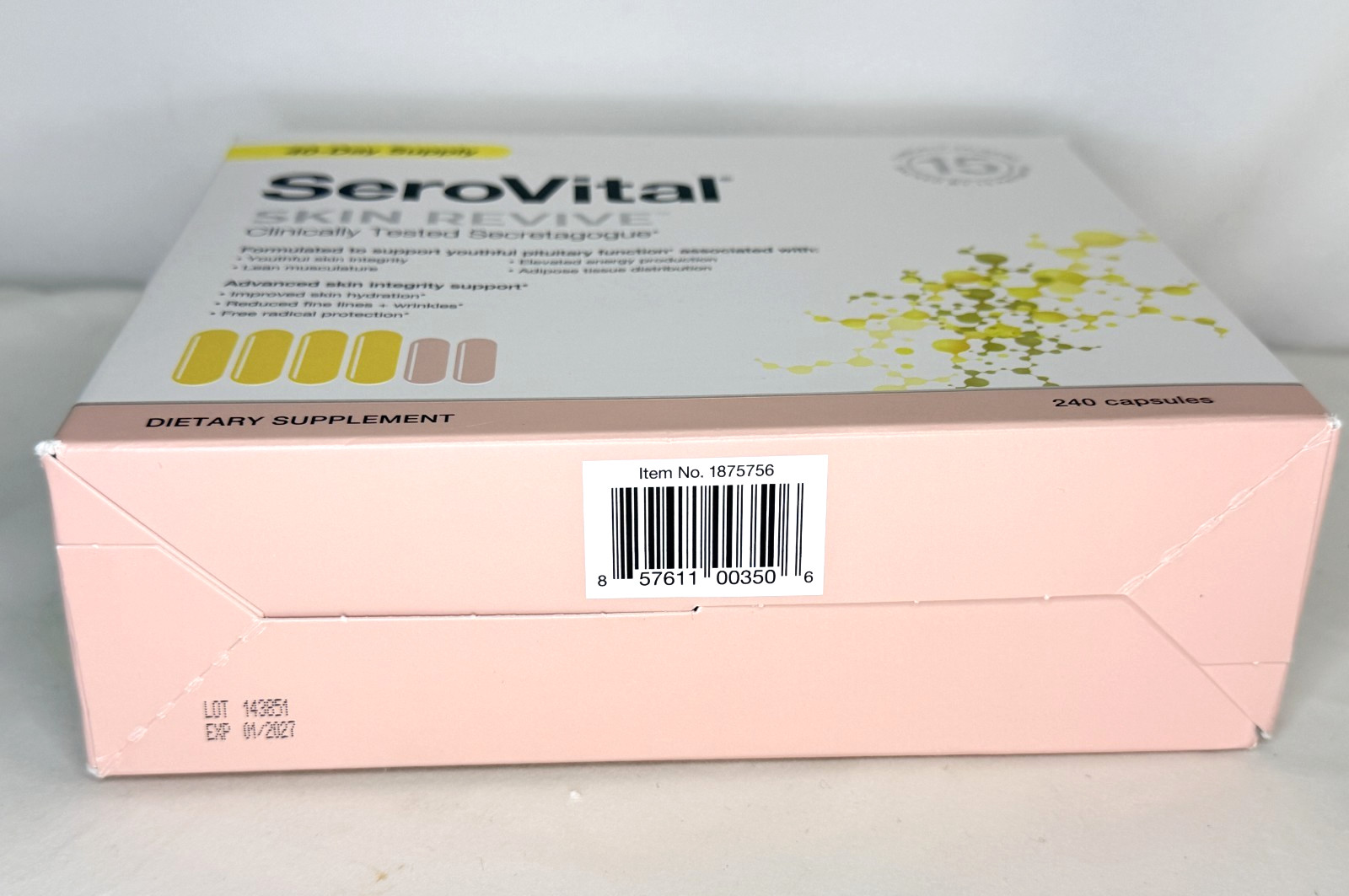 SeroVital Skin Revive 240-Capsules 40 Days Supply Anti-Aging Dietary Supplement
