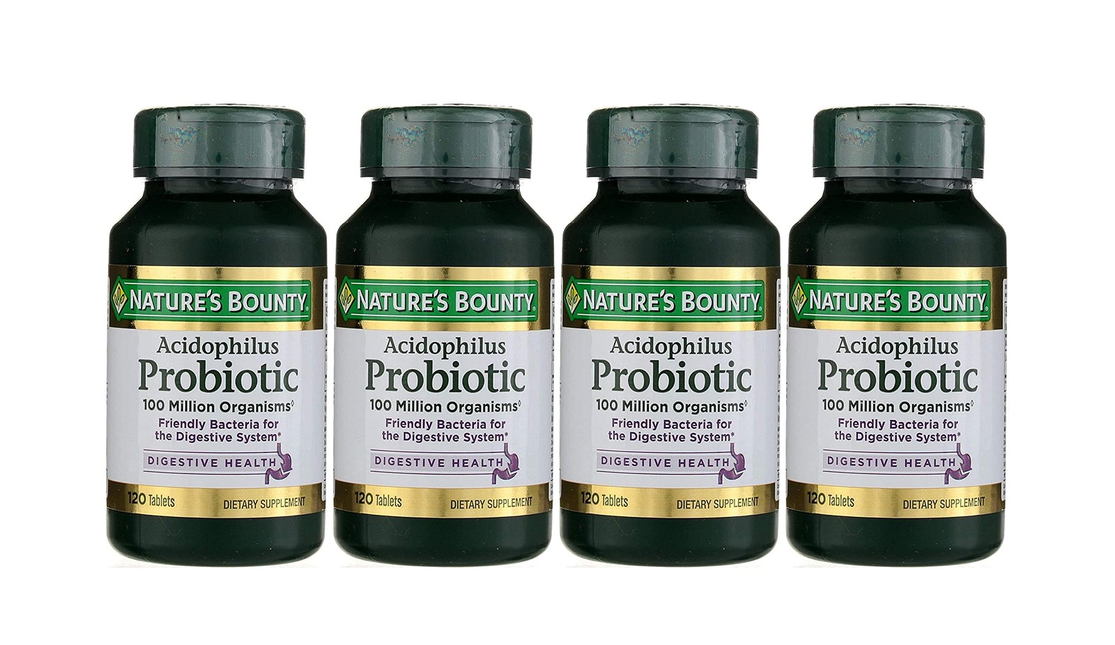 Nature’s Bounty Probiotics Dietary Supplement, Supports 120 Count (Pack of 4)