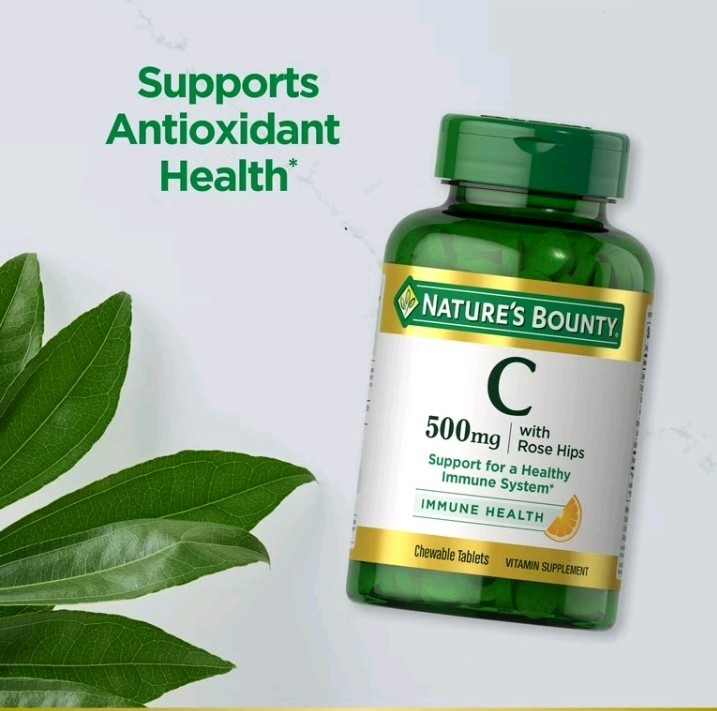 Nature’s Bounty Vitamin C 500mg + Rose Hips Immune Support Chewables Orange 90