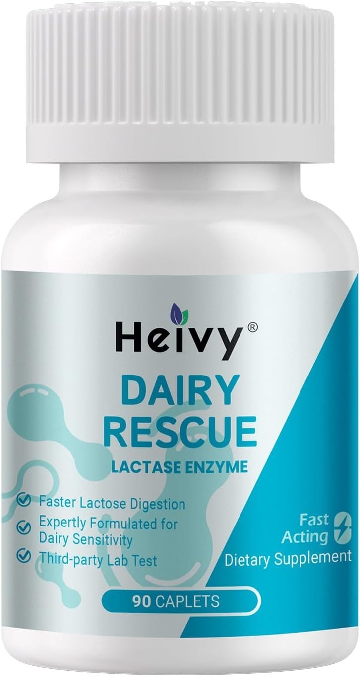 90 Count Lactase Enzyme for Fast Acting Dairy Relief – Suitable for All Ages