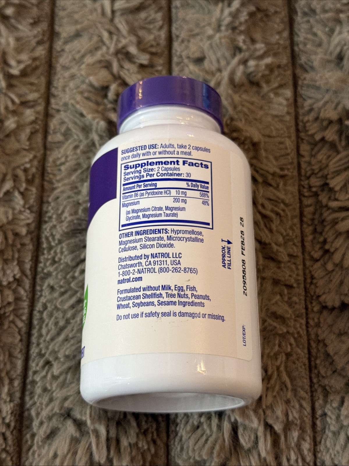 Triple Magnesium – 3 In 1 Glycinate, Citrate, Taurate – 60 Capsules – 02/2028