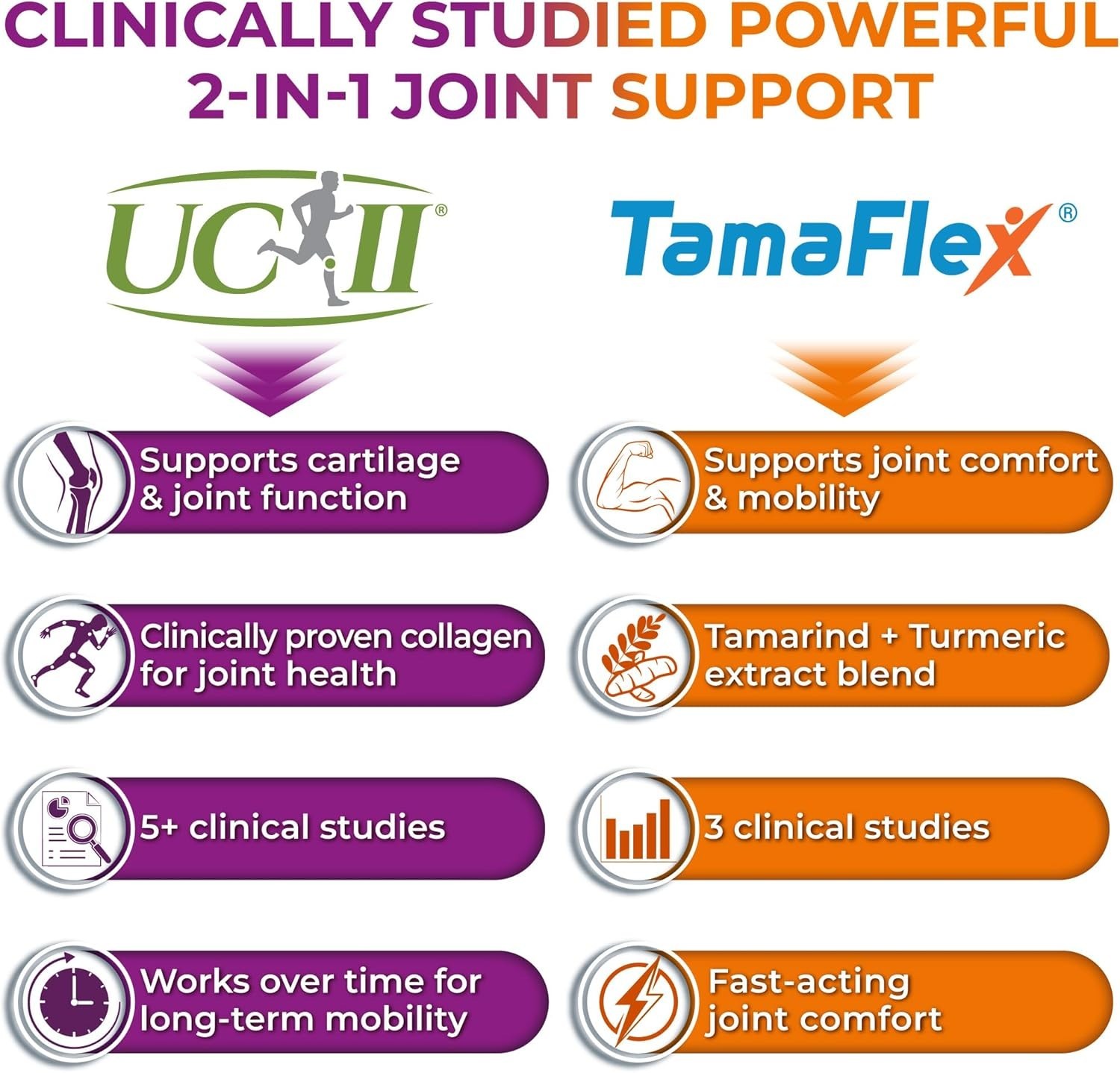 Joint Support Supplement with UC-II® & TamaFlex® – Collagen, Turmeric & Tamarind