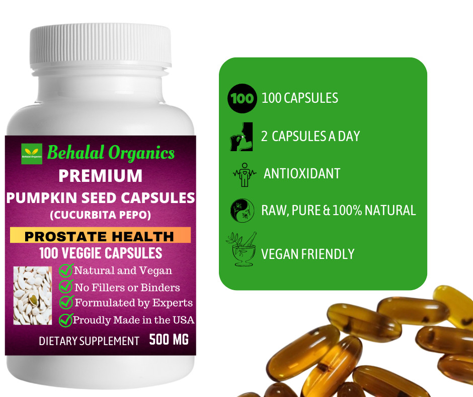 Pumpkin 500mg Vegan Capsules 100 Count