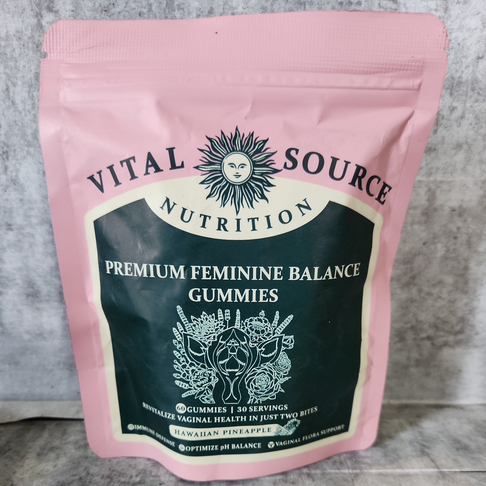 Vital Source Nutrition – Premium Feminine Balance Gummies 60 Count BB 06/12/26