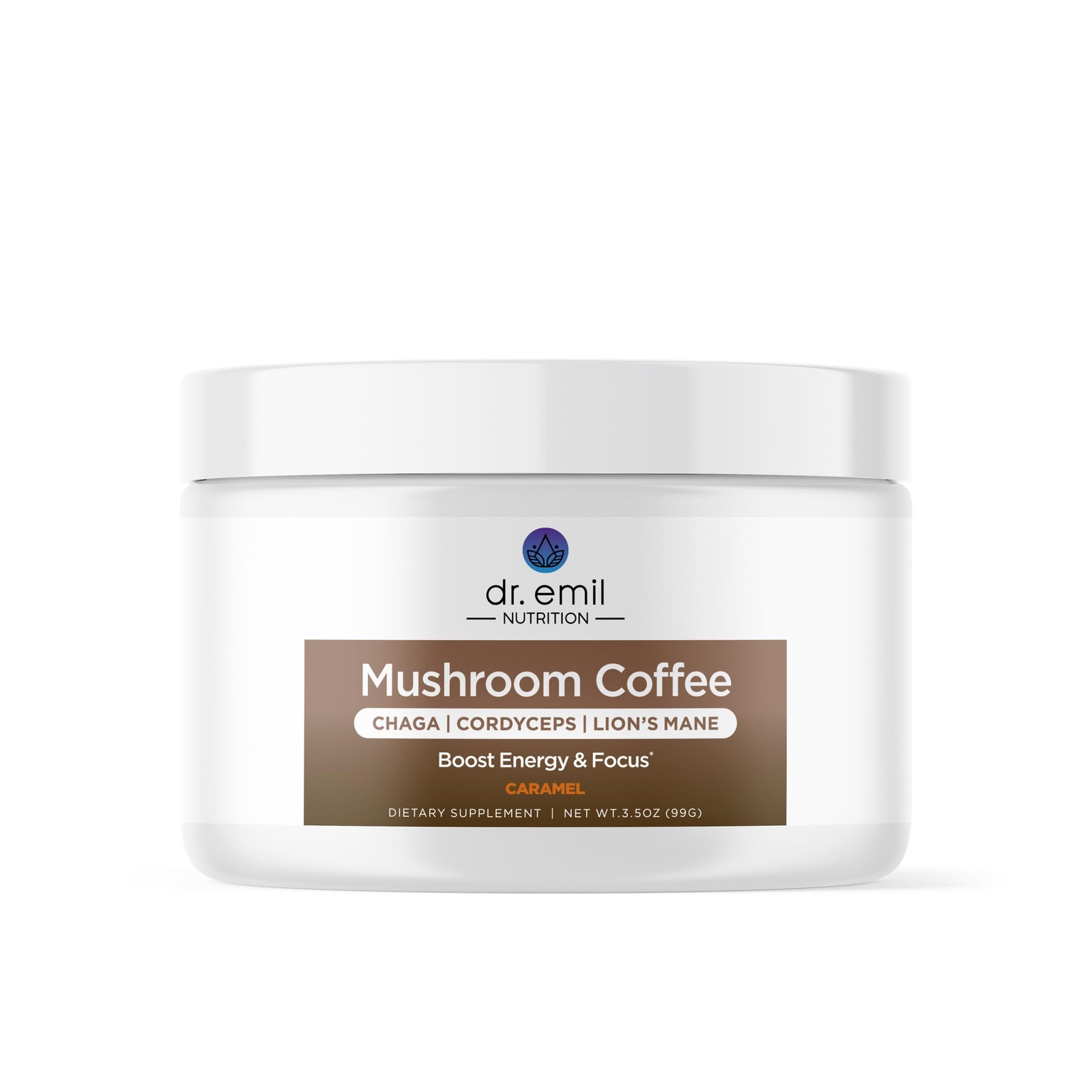 Dr. Emil Mushroom Coffee for Focus & Energy – Instant Coffee with Lions Mane,…