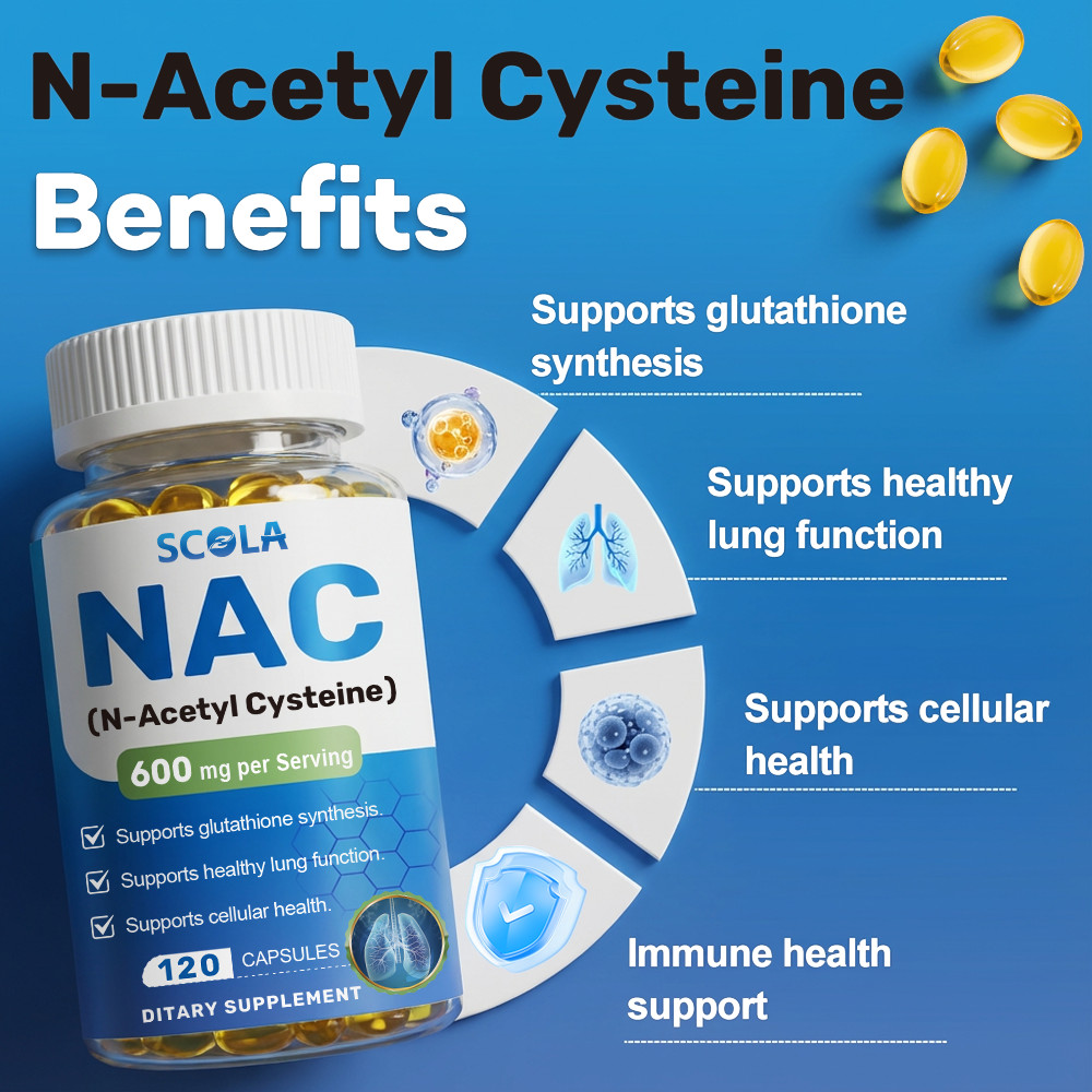 NAC (N-Acetyl Cysteine) 600mg Supports Antioxidant Detoxifying Lung Health