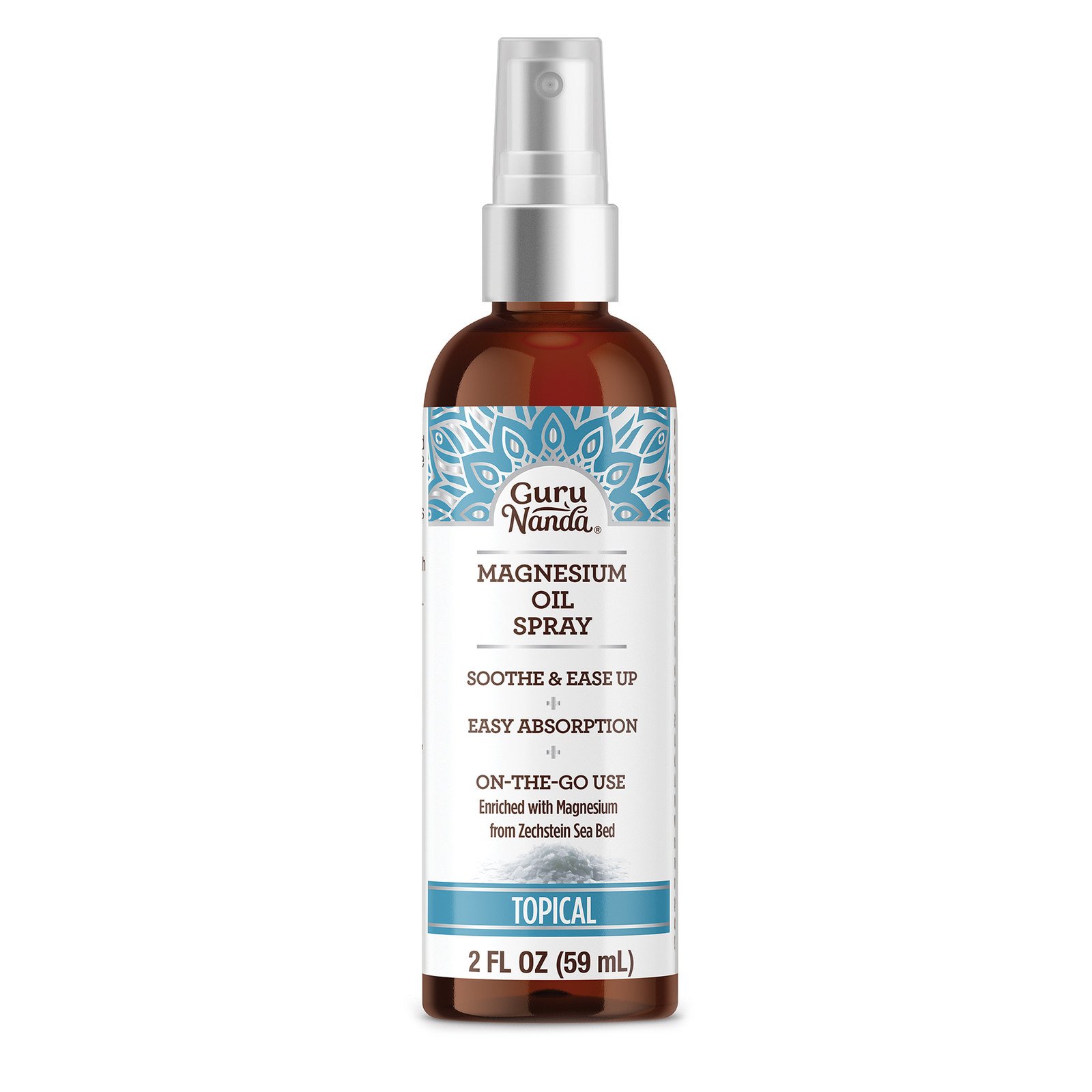 Magnesium Oil Spray for Muscle Relief and Soothing Aches, Quick Absorbing, 2 Fl
