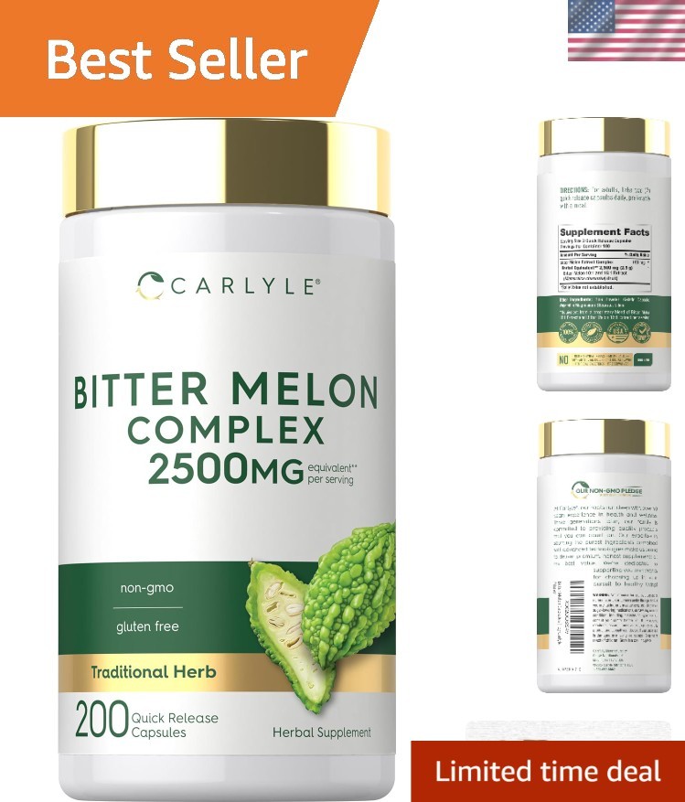 Bitter Melon Complex: 200 Quick-Release Capsules | Antioxidant & Nutrient Rich