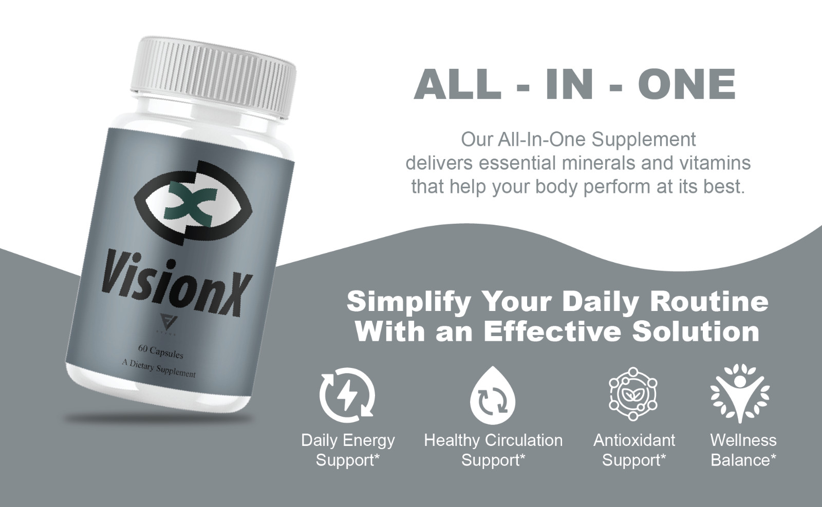 (5 Pack) VisionX Advanced Eye Health Support, Vision X Supplement (300 Capsules)