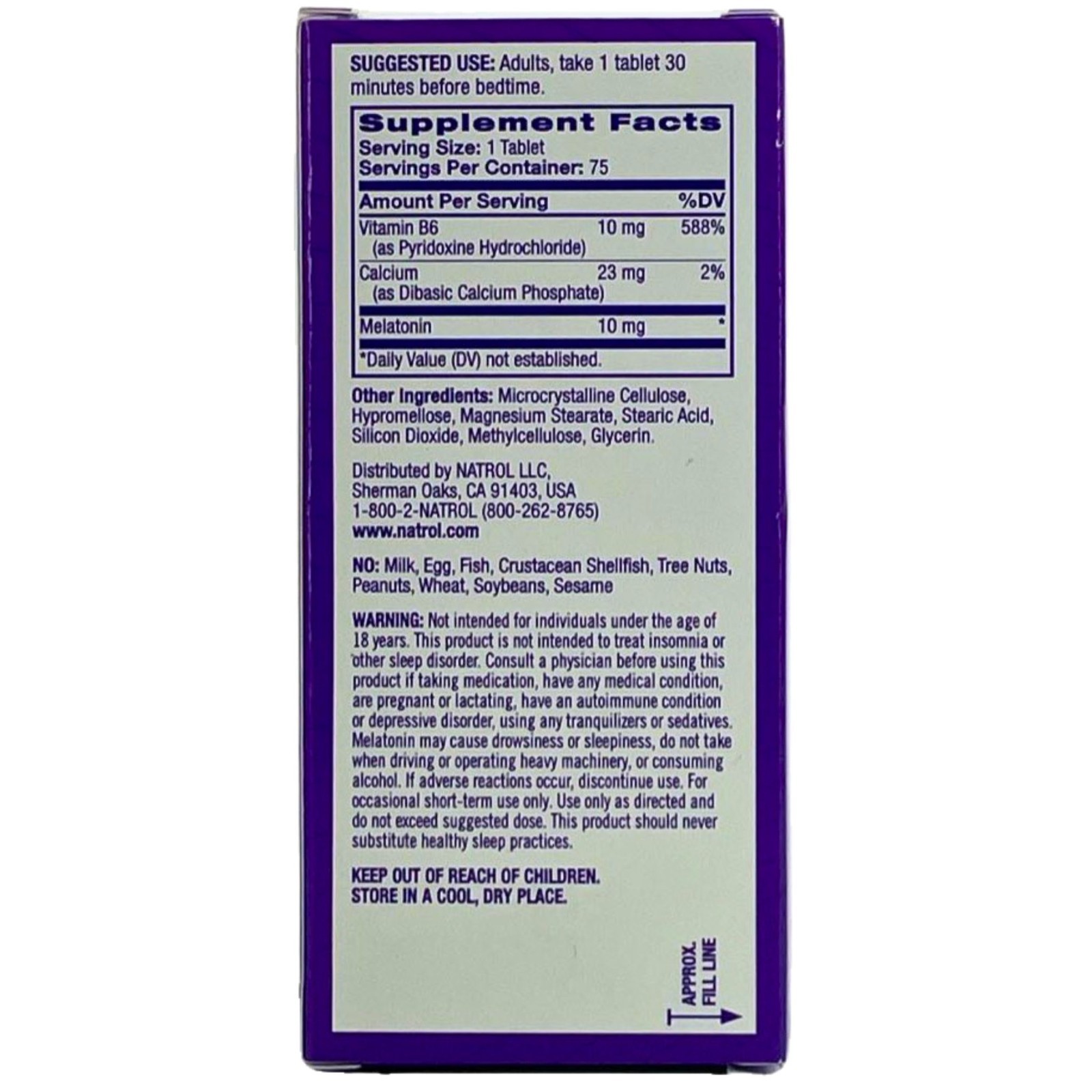Natrol Melatonin 10mg Time Release 75 Tablets 4 Pack New