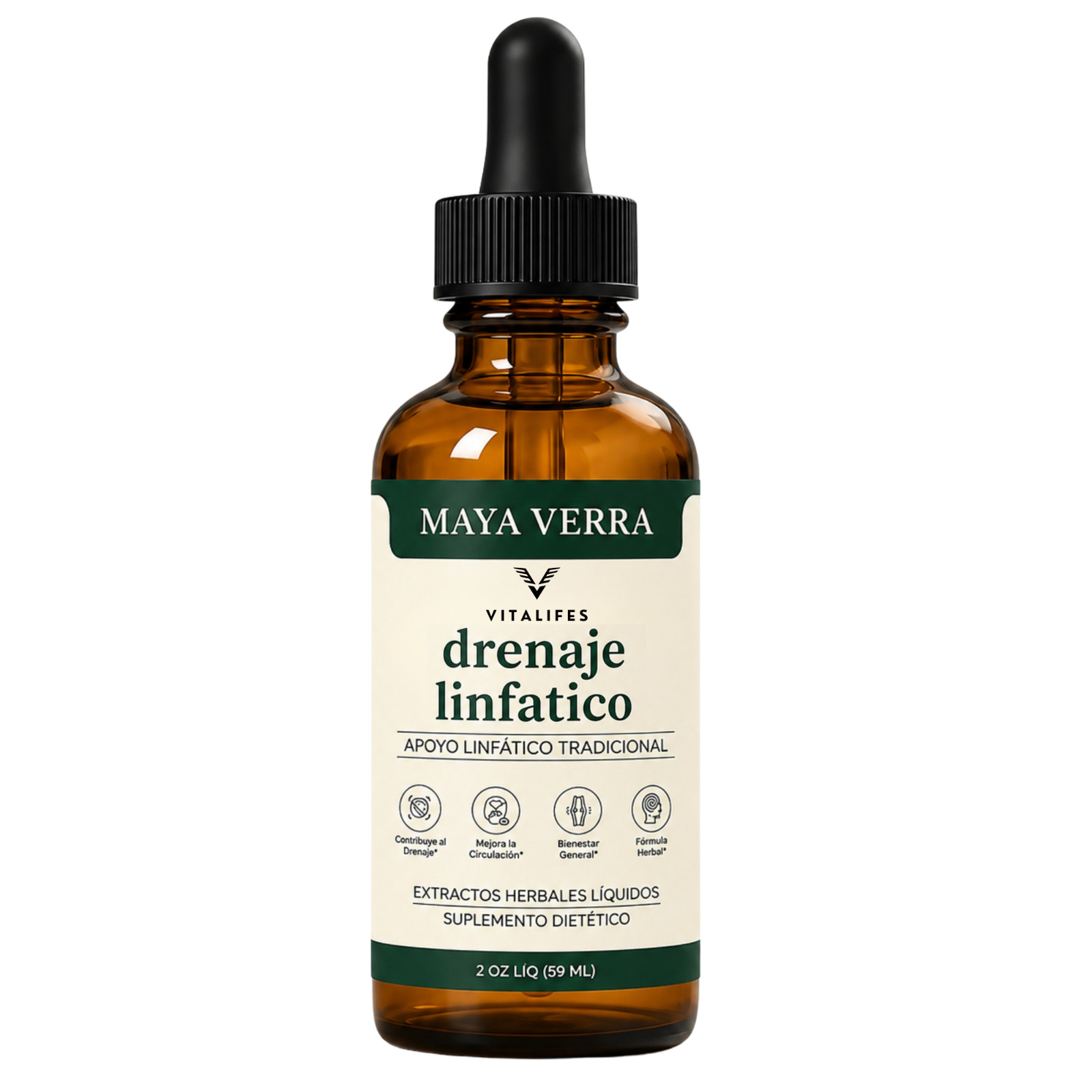 (1 Pack) Mayaverra Lymphatic Drainage Drops,natural formula, gluten-free 60ML