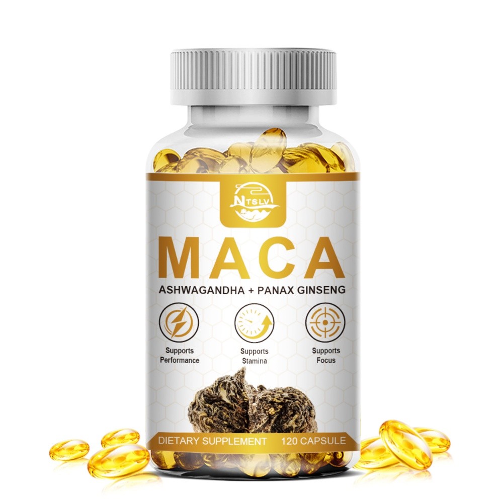 Organic Maca Root 120 Capsules 10000mg, Peruvian Maca Extract for Men & Women