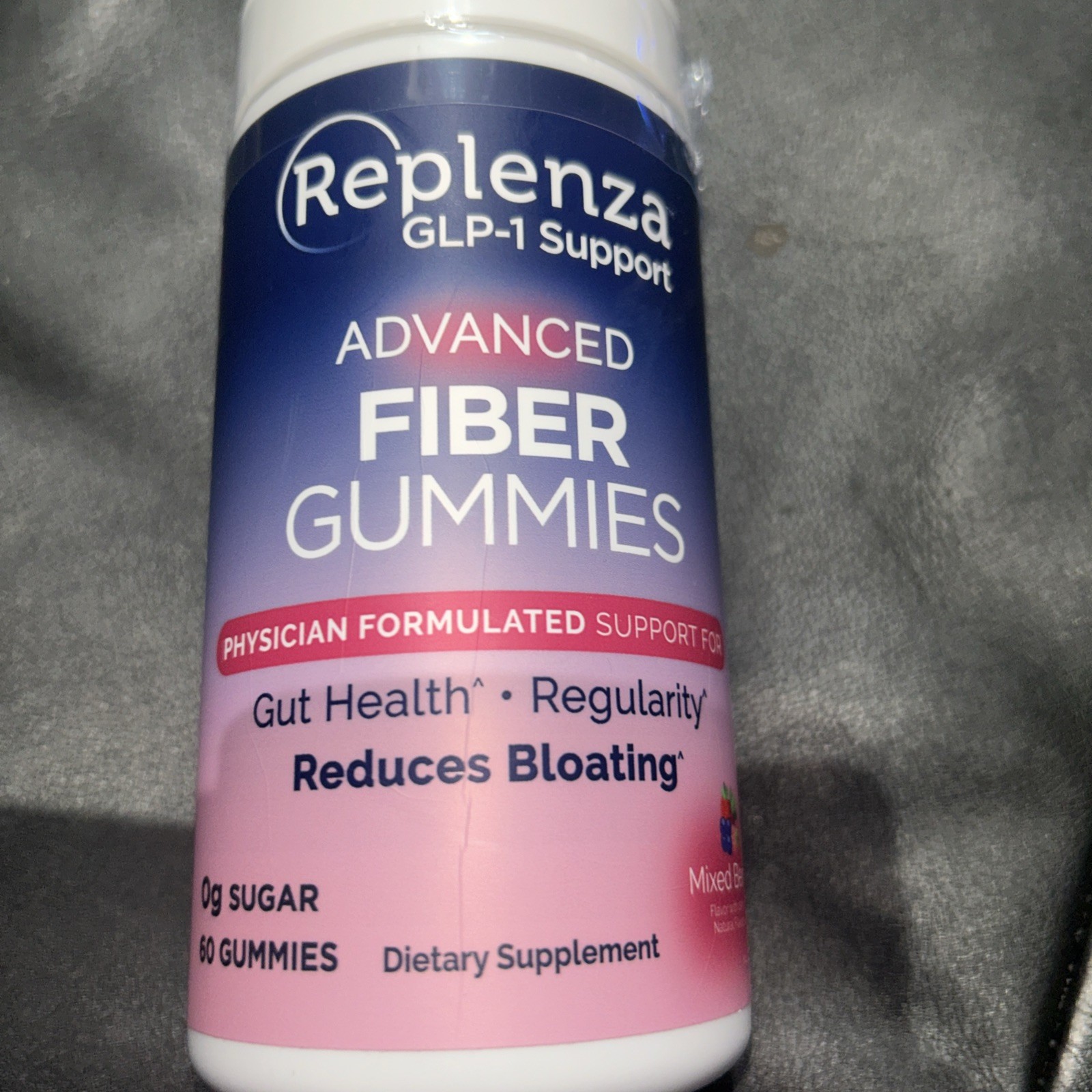 Replenza GLP-1 Support Advance Fiber Gummies Mixed Berry 60 Count EXP 11/2027