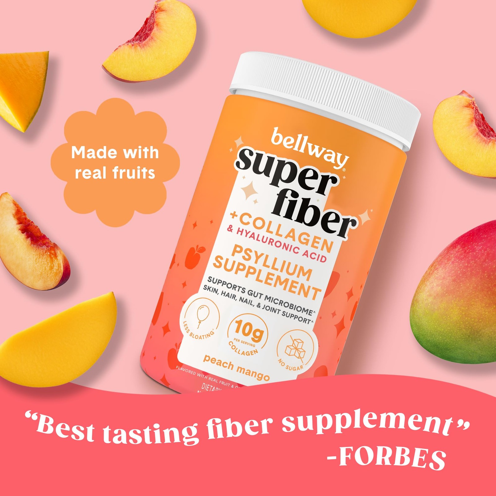 Bellway Super Fiber Powder + Collagen, Sugar-Free 11.4 Ounce (Pack of 1)