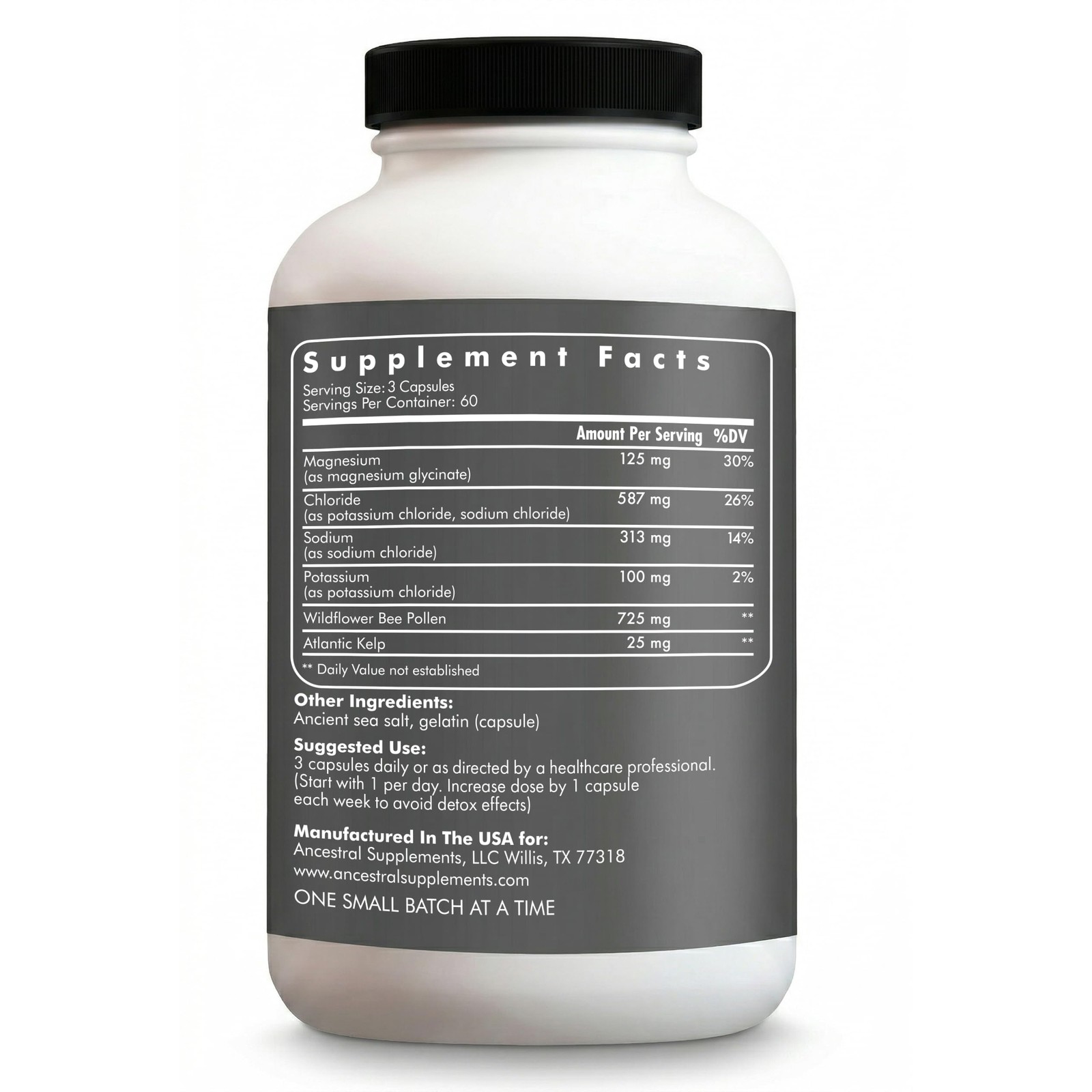 Ancestral Supplements Minerals & Electrolytes with 180 Count (Pack of 1)