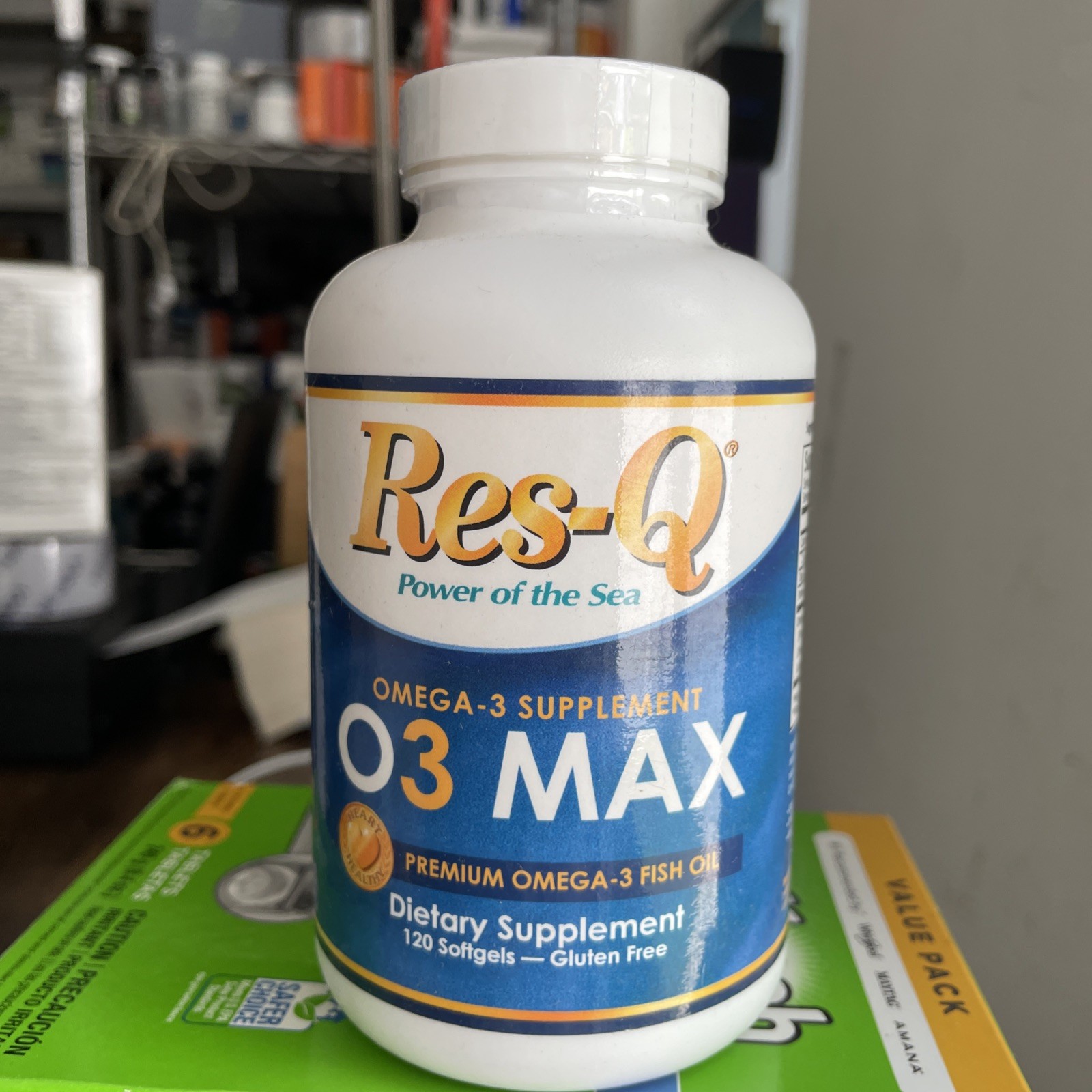 Res-Q O3 Max Omega-3 Fish Oil for Heart & Brain Health 120 Sftgl Free Ship New