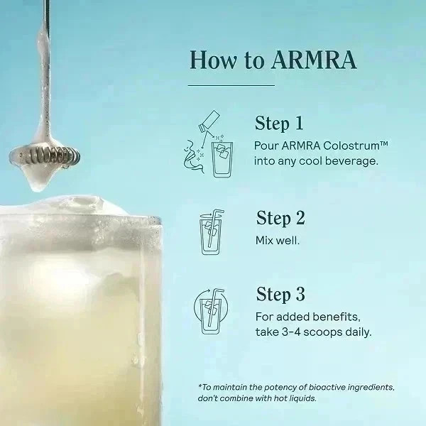 ARMRA Colostrum Health Revival Powder, Immune & Gut Support 120g