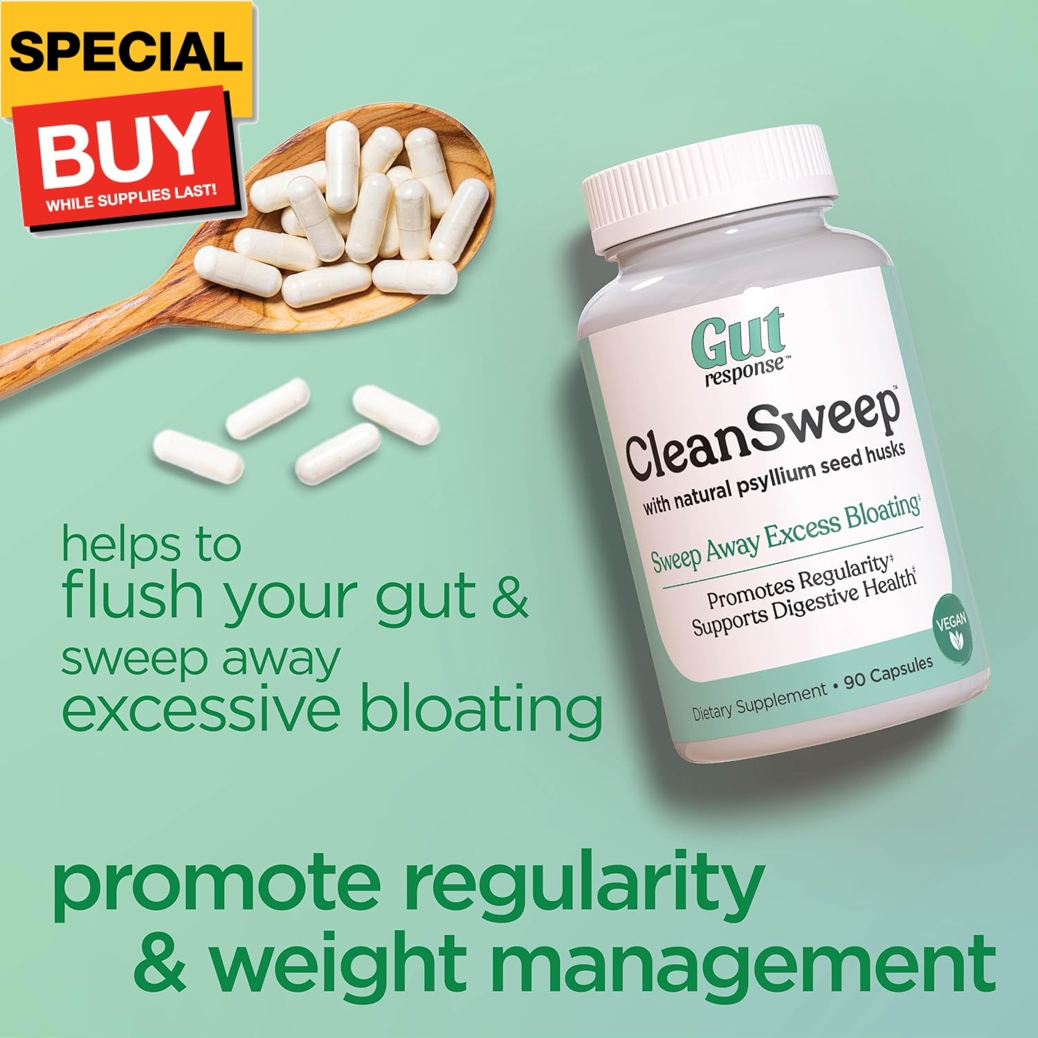 CleanSweep Capsules, Supports Healthy Bowel Movements, Digestive Health Support,