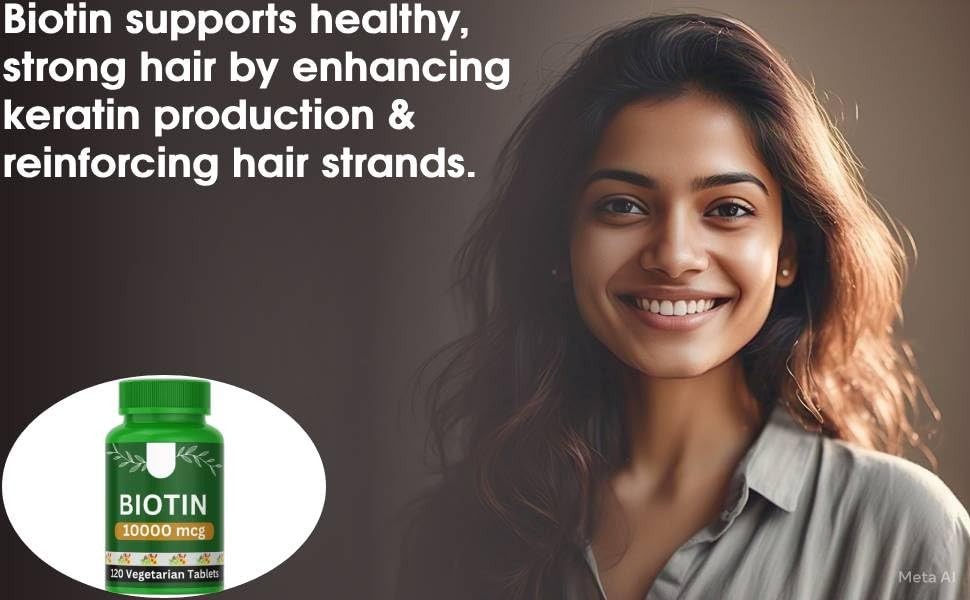SY.LARA Biotin 10000mcg Hair Skin Nails 120 Tablets